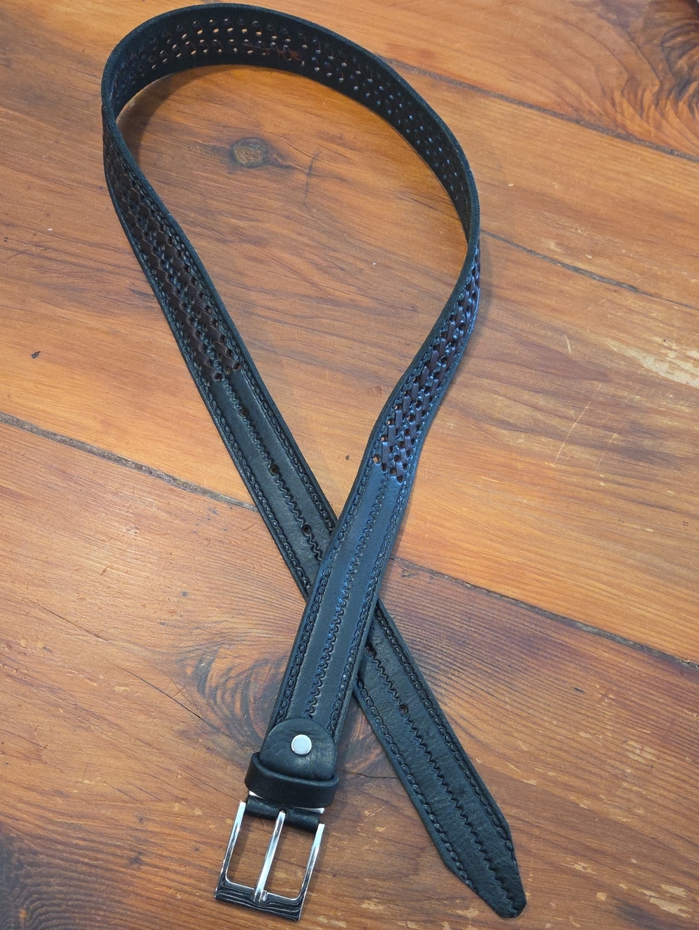 Men / Womens Soft Leather Black Belt